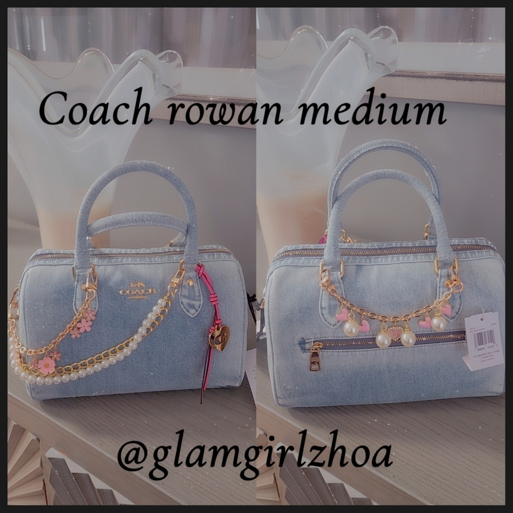 Brand New MEDIUM Coach Rowan Light Blue Denim- SAME DAY SHIPPING!!! - Picture 2 of 3